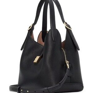 Kate spade shoulder cross body black leather bag NWT